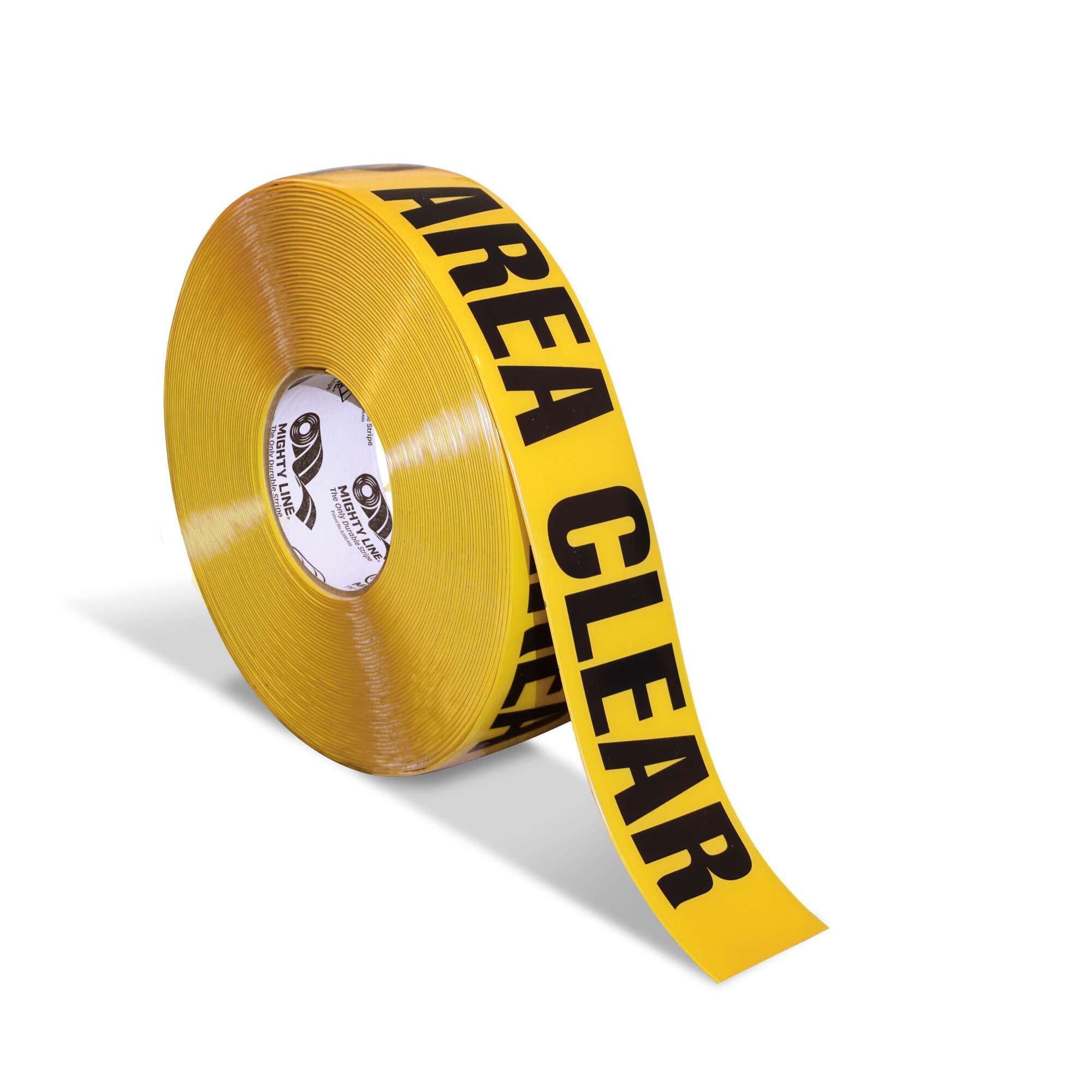 Mighty Line Repeating Message Floor Tape — "Keep Area Clear", 2in. Wide, 100ft. Long, Yellow, Model# 2CAC